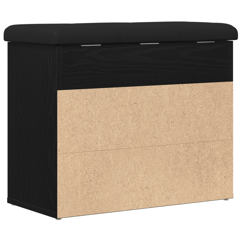 Aufbewahrungsbank Schwarz Eiche 60x30x48 cm Ingenie Holz