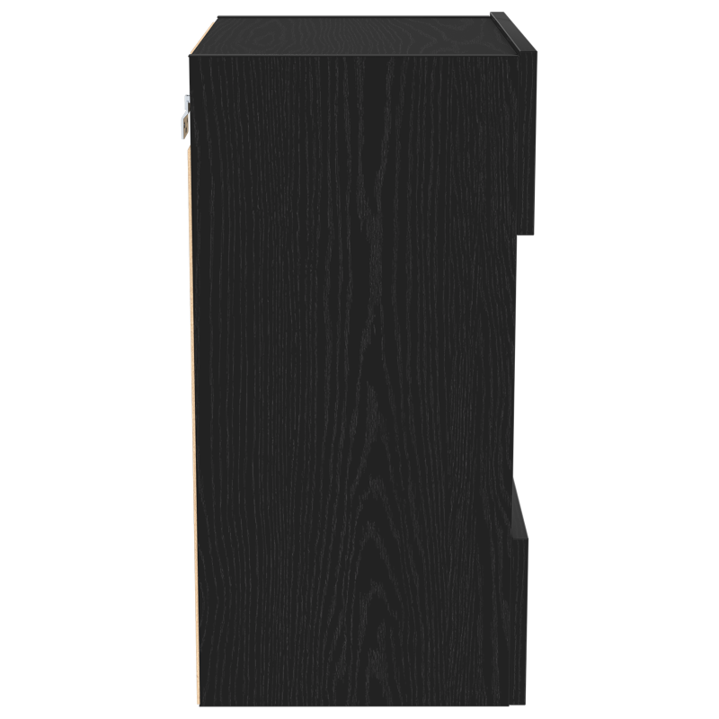 LED TV-Schrank 2 Stück Schwarz Eiche 40x30x60,5cm Werkstoff
