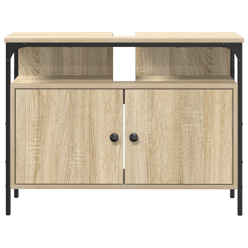 Waschbeckenunterschrank Sonoma Eiche 80x30x60 cm Spanplatte