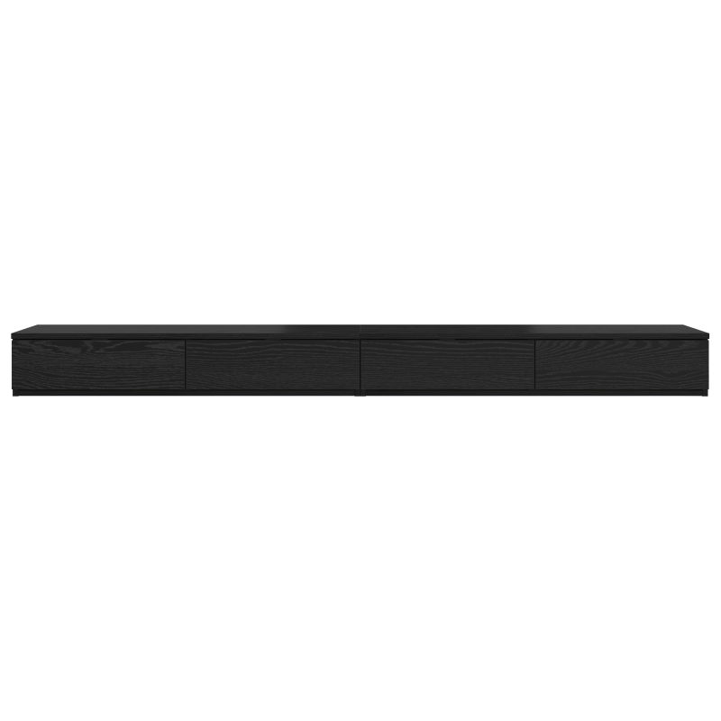 Bett-Schubladen Schwarz 200x36,5x16,5 cm Spanplatte