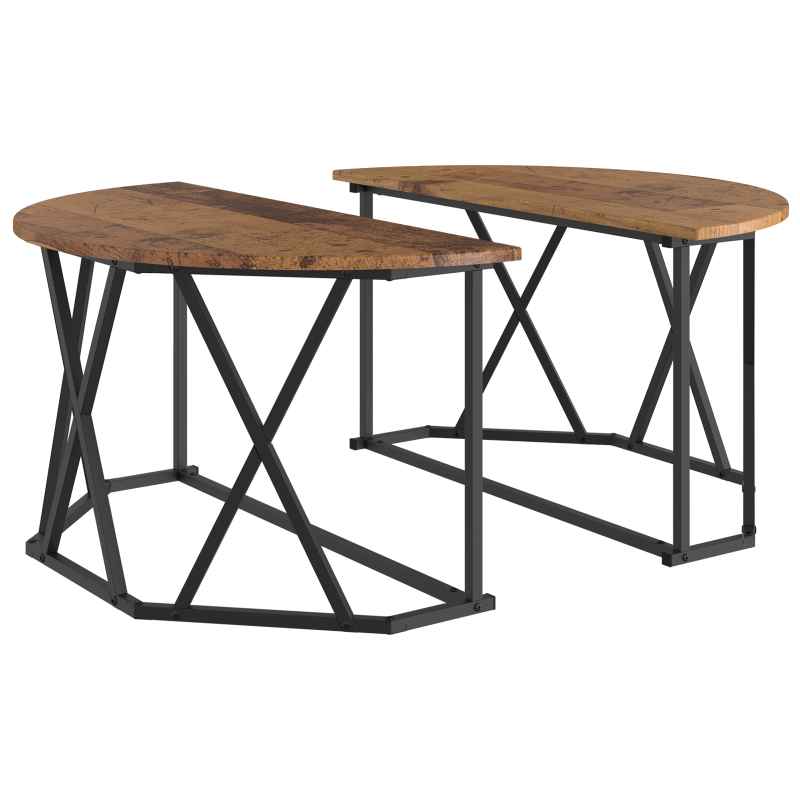 Couchtisch aus altem Holz 80x80x42 cm aus Holzwerkstoff