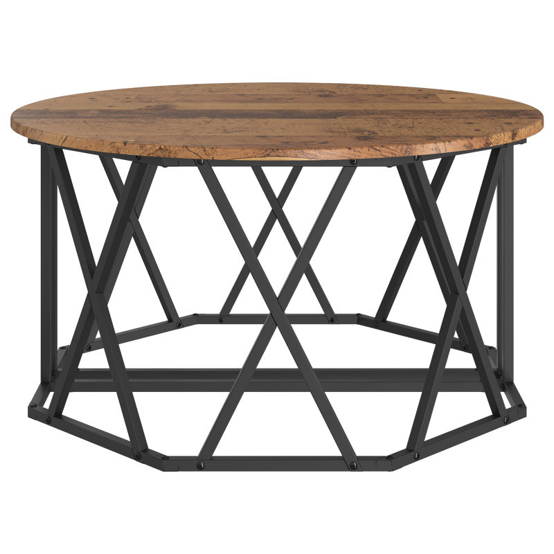 Couchtisch aus altem Holz 80x80x42 cm aus Holzwerkstoff