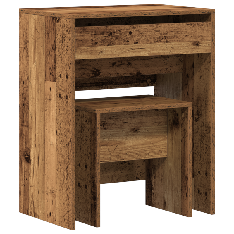 Schminktisch mit Spiegel Altes Holz Holzwerkstoff