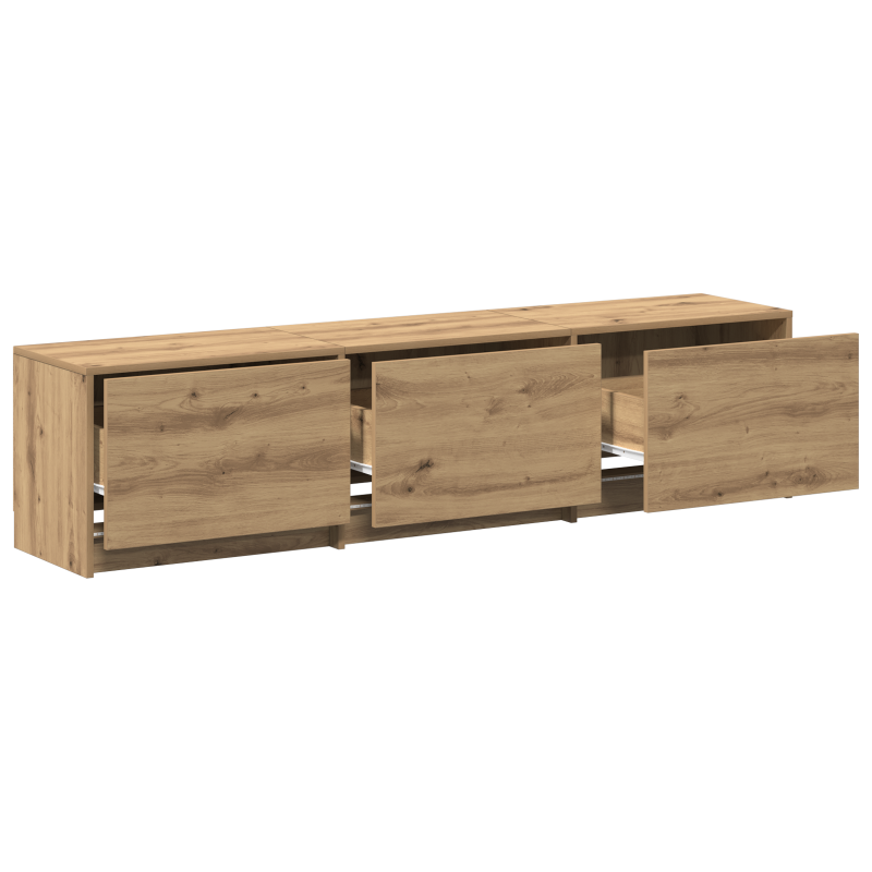 TV-Schrank mit LED Artisan Eiche 165x34x40 cm Holzwerkstoff
