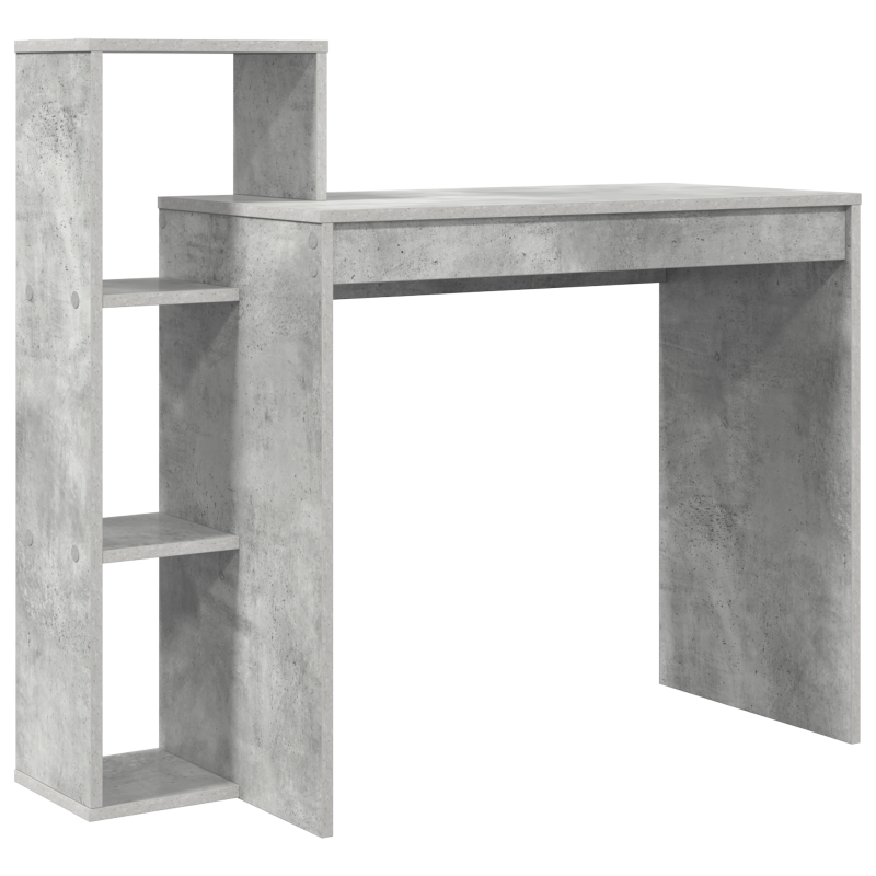Schreibtisch Grau-betoniert Laminat, Holzwerkstoff Standard