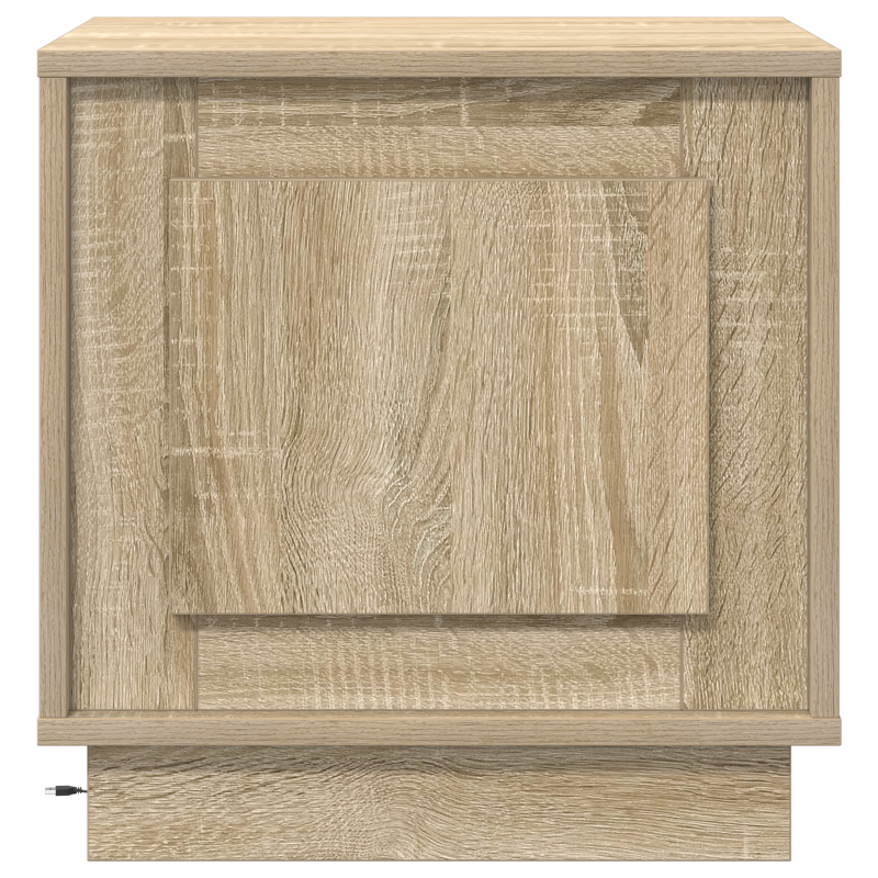 Nachttisch mit LED-Lichtern Sonoma Eiche 44x34,5x45 cm