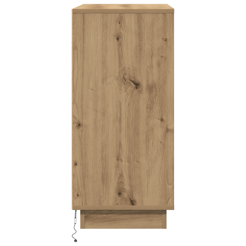 Sideboard mit LED in Artisan-Eiche, 71x34,5x75 cm aus Holzwerkstoff