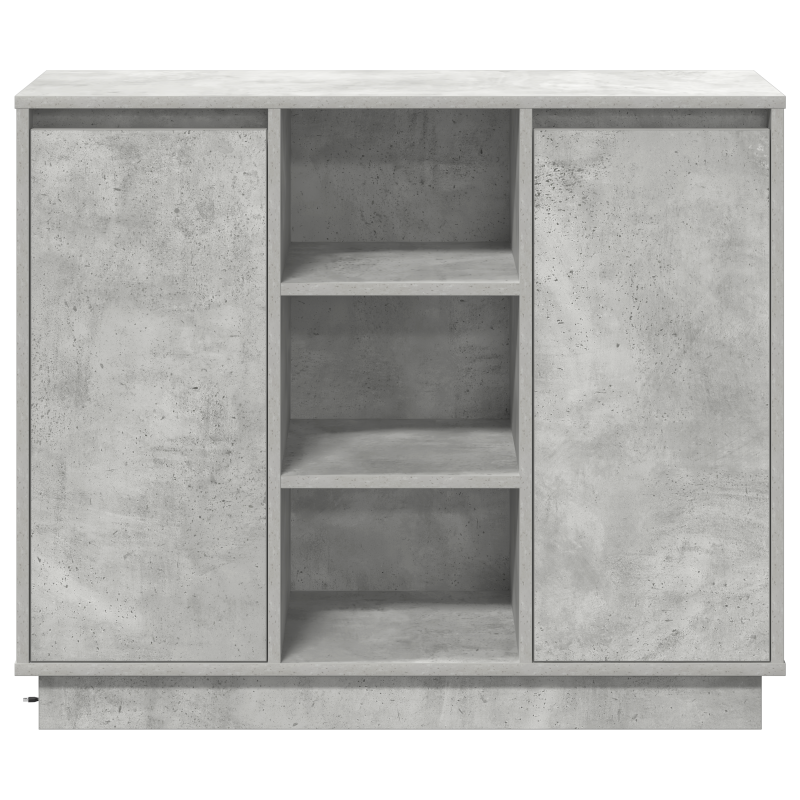 Sideboard mit LED in Beton Grau 90x32x75 cm aus Holzwerkstoff