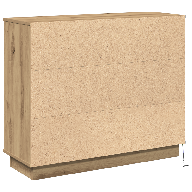 Sideboard mit LED Artisan Eiche 90x32x75 cm Holzwerkstoff