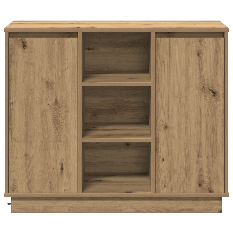 Sideboard mit LED Artisan Eiche 90x32x75 cm Holzwerkstoff