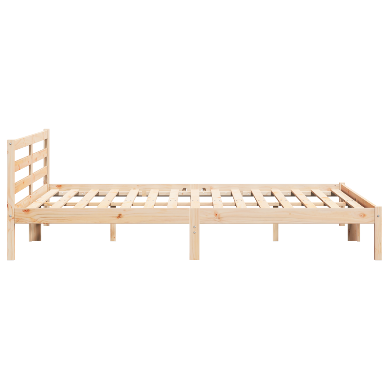 Bettgestell mit Kopfteil 180x210 cm aus massivem Kiefernholz