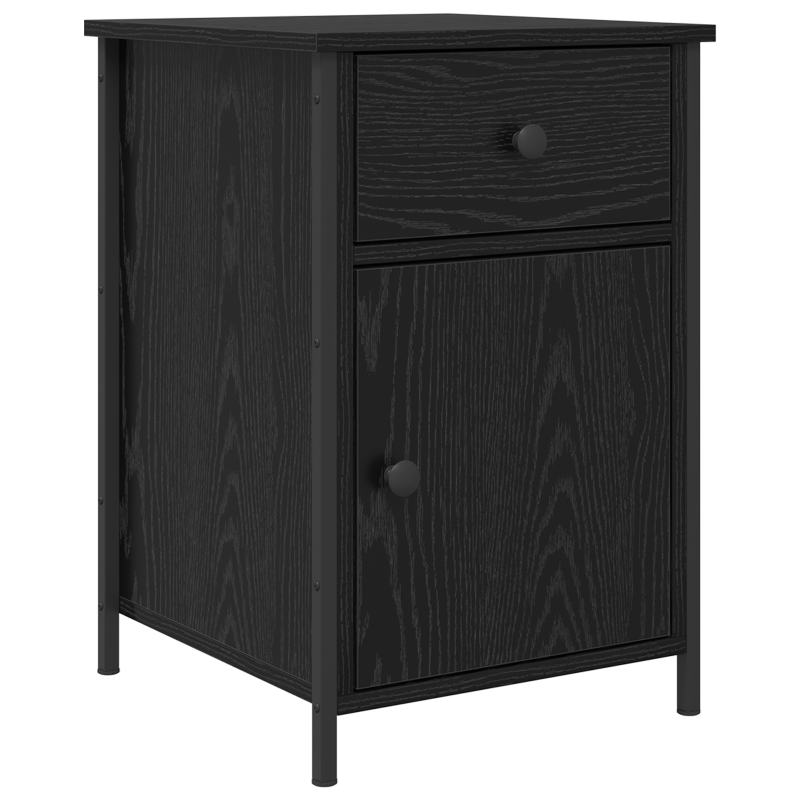 Nachttisch Schwarz Eiche 40x42x60 cm Holzwerkstoff