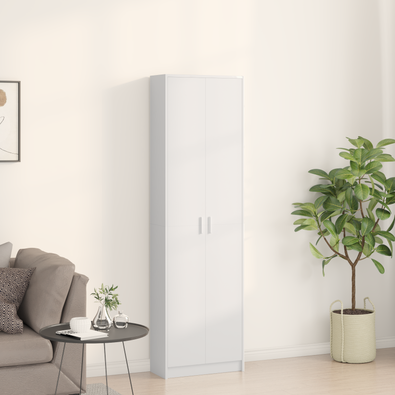 Kleiderschrank Weiß 55x25x189 cm Holzwerkstoffe