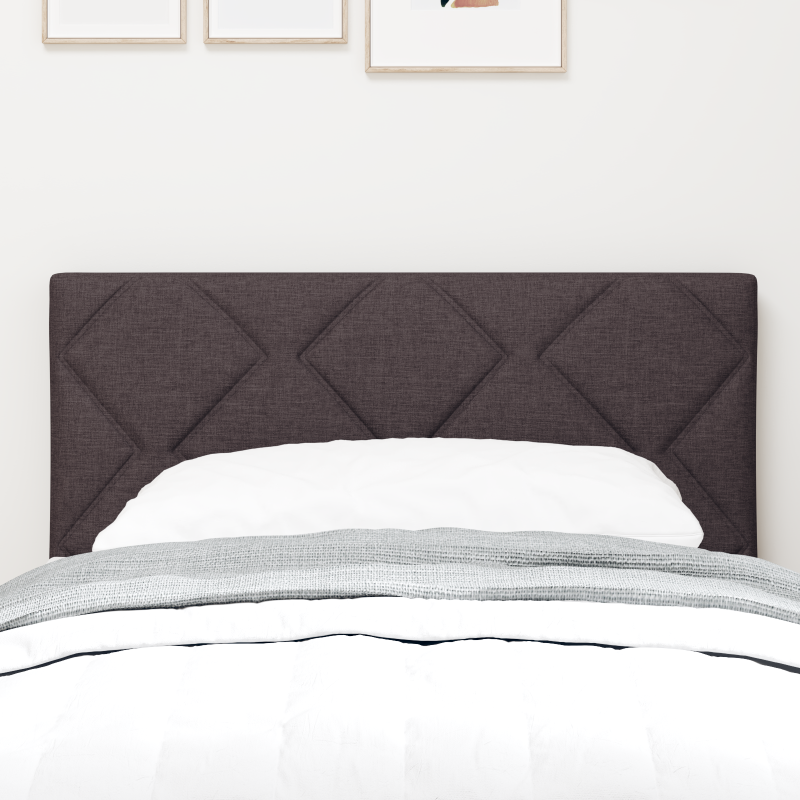 LED Kopfteil Diamantblocks Design Dunkelbraun 80 cm Stoff