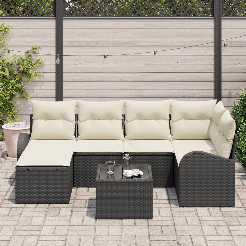 7-teiliges Garten Esszimmer Set aus massivem Akazienholz