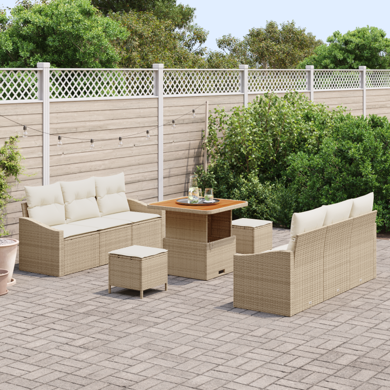 3-teilige Garten Essgruppe Massivholz Akazie