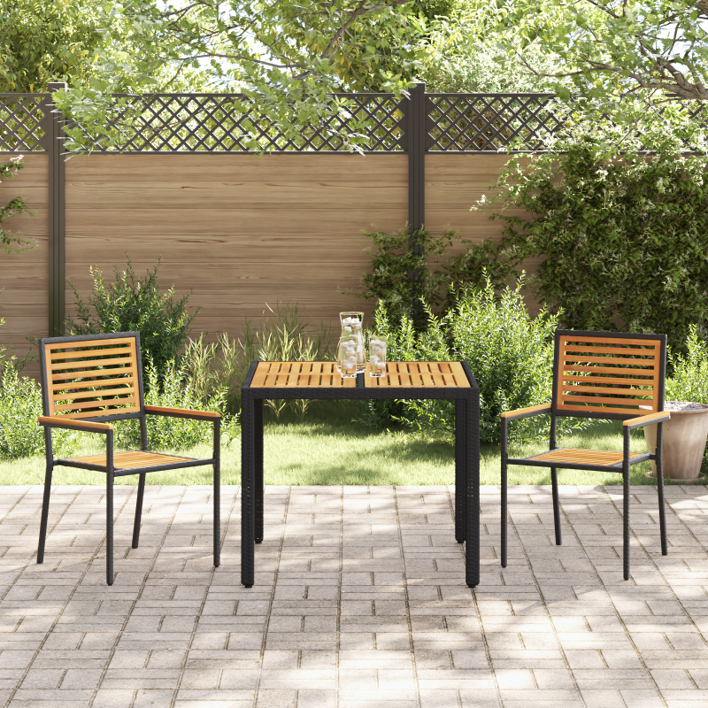 5-teiliges Garten Sofa Set mit Kissen Braunes Poly Rattan