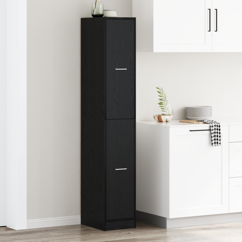 Apotheker-Schrank Schwarze Eiche 30x41x174,5 cm Spanplatte