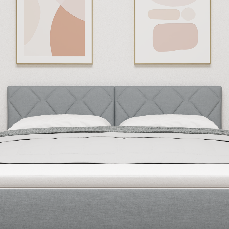 Boxspringbett mit Matratze und LED-Licht Grau 80x200 cm Velvet