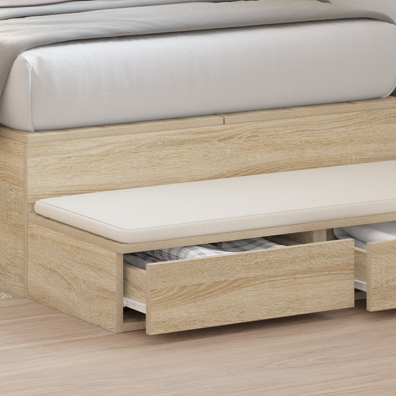 Bett-Schubladen Sonoma Eiche 90x36,5x16,5 cm Holzwerkstoff