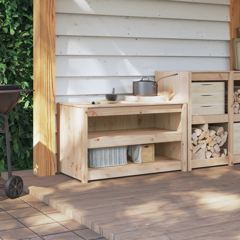 Küchenschrank Unbehandelte Kiefer Mittel Rechteckig