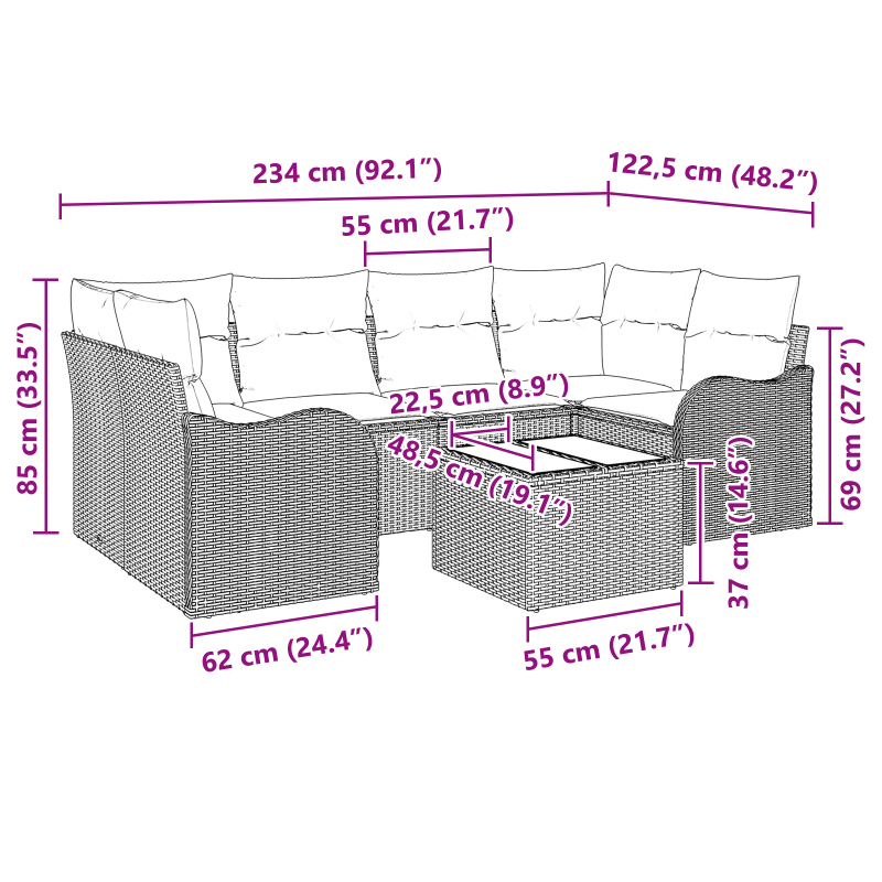 Boxspringbett mit Matratze & LED Licht Grau 160x200 cm Stoff