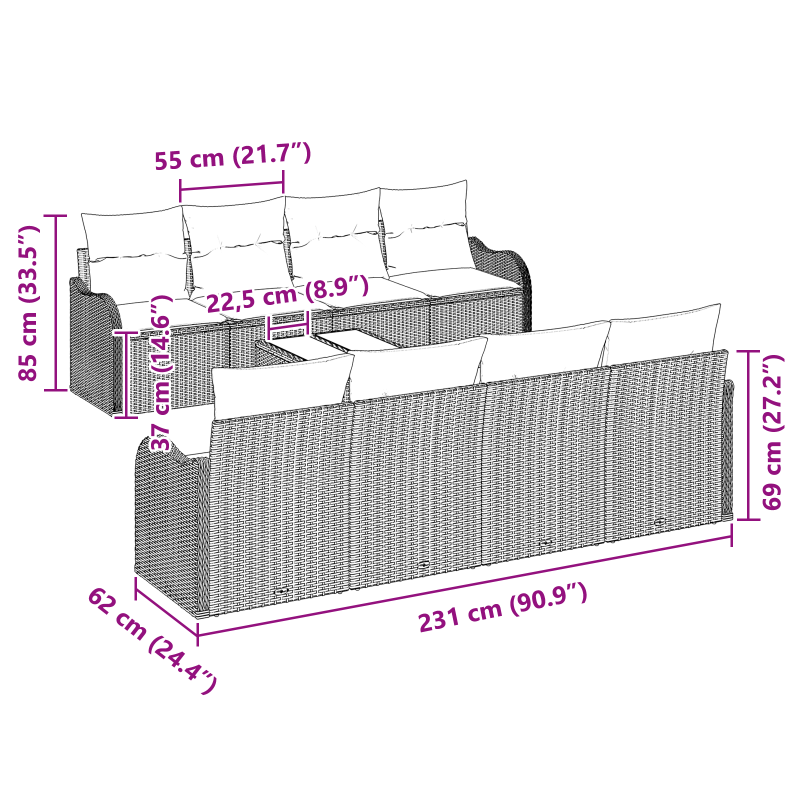 Boxspringbett mit Matratze Rosa 80x200 cm Samt
