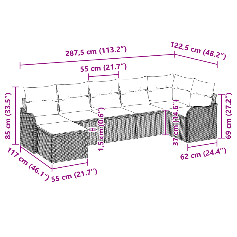 Boxspringbett mit Matratze & Bank Hellgrau 120x200 cm Stoff