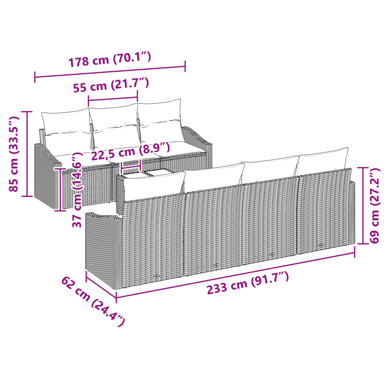 Schiebetür mit Beschläge Set Weiß 78x202 cm Massivholzkiefer