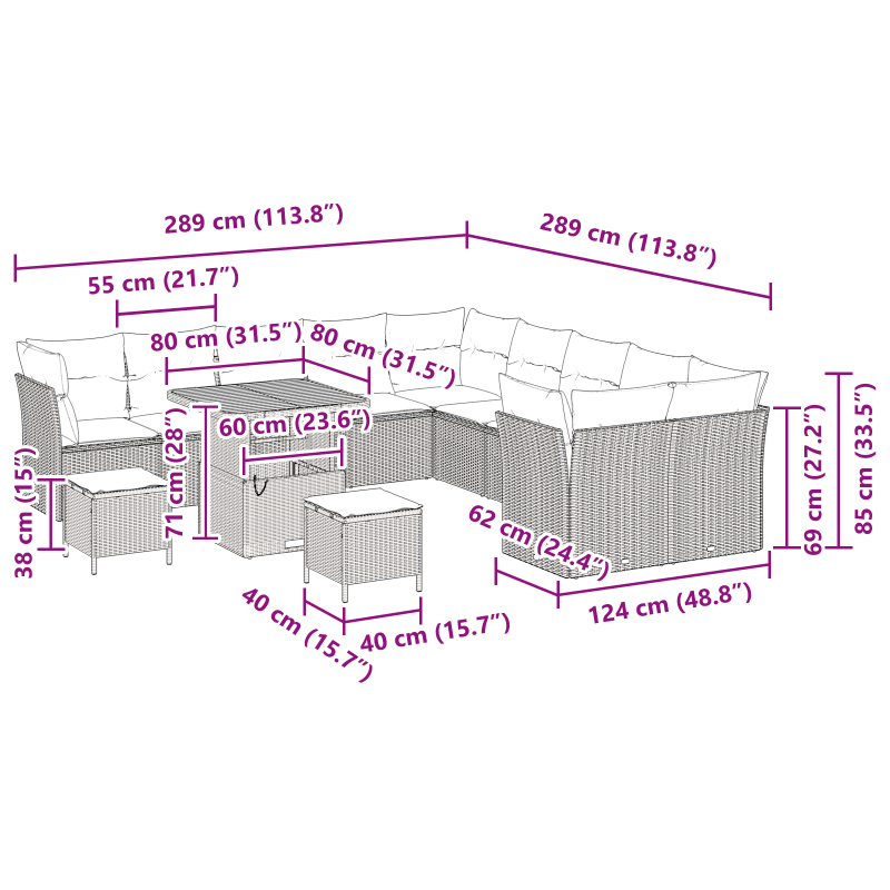 Boxspringbett mit Matratze & LED Schwarz 160x200 cm Stoff