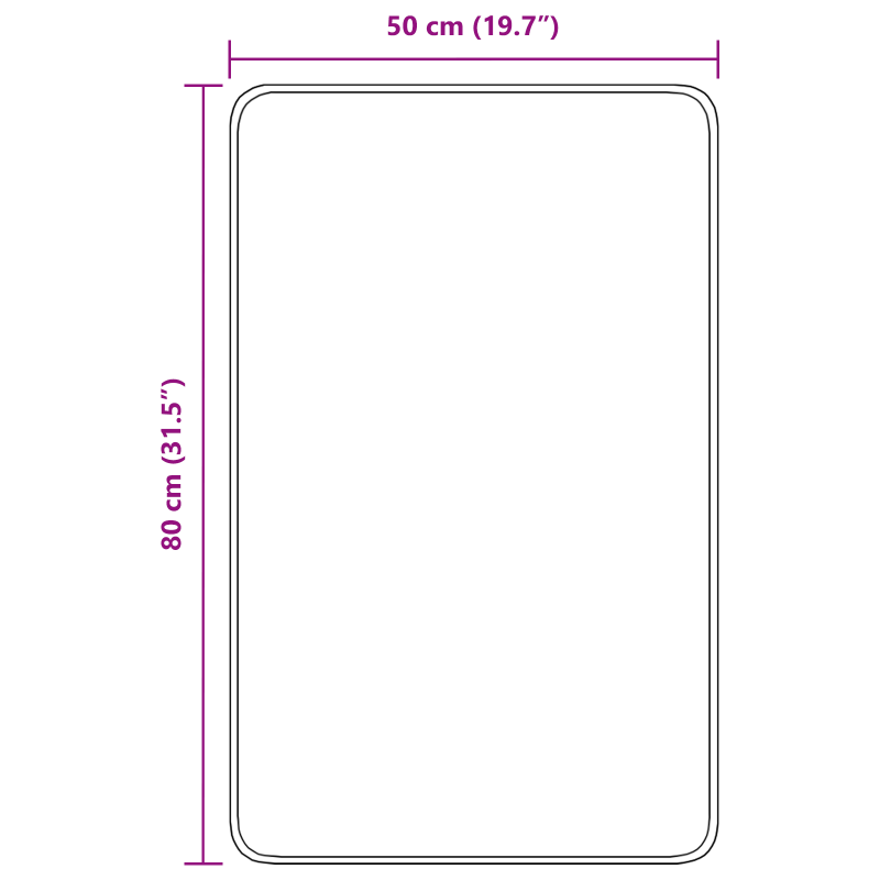 Badematte rechteckig türkis 50x80 cm Polypropylen rutschfest