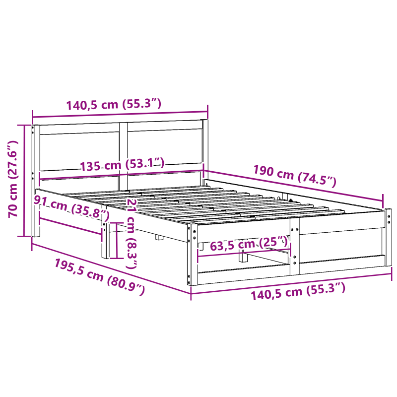 3-teiliges Badezimmermöbel-Set Altholz