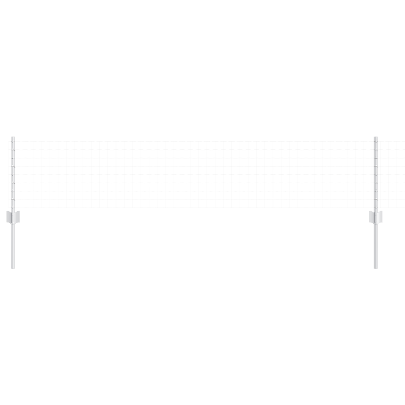 Zaunpfosten 22 Stk. U-Kanal Silber 80 cm Stahl