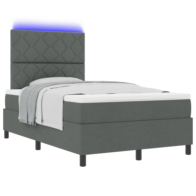 Bücherregal Bett Grau Sonoma 120x200 cm Holzwerkstoff