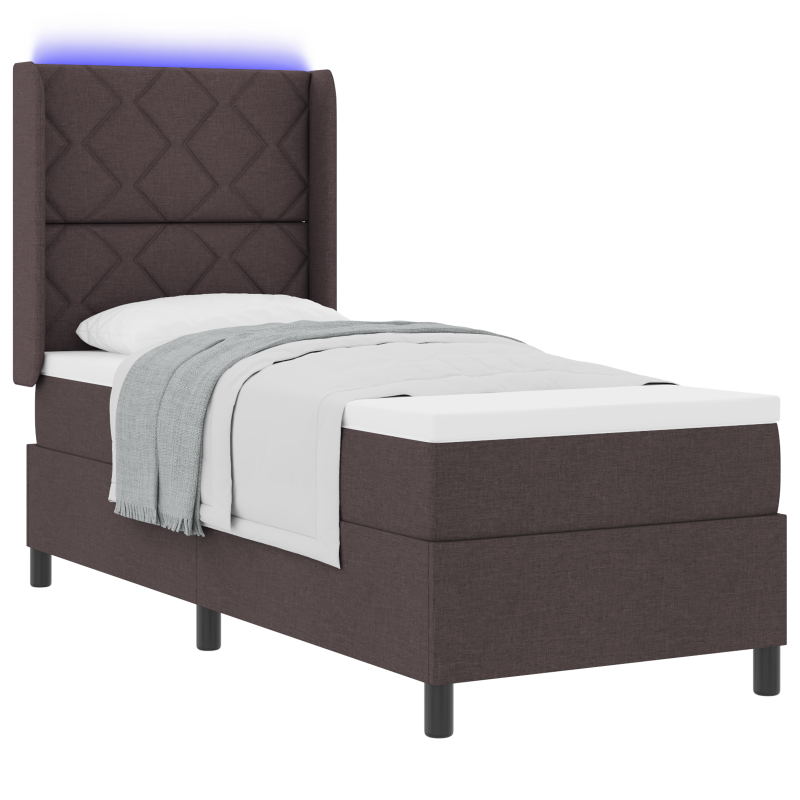 Boxspringbett mit Matratze Schwarz 120x200 cm Samt