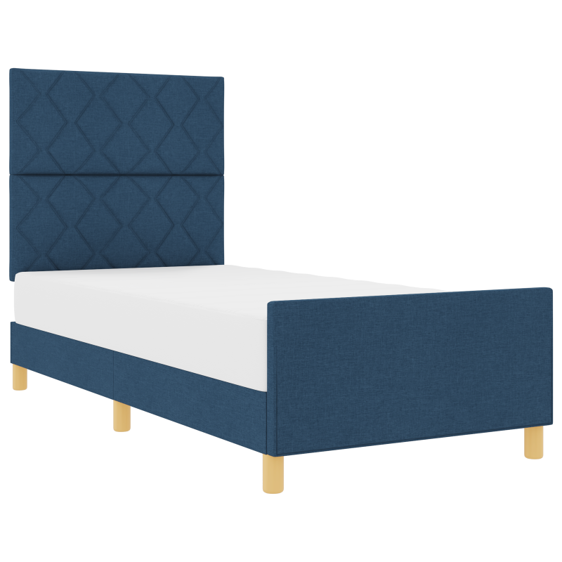 Boxspringbett mit Matratze und LED Dunkelgrau 140x190 cm Stoff