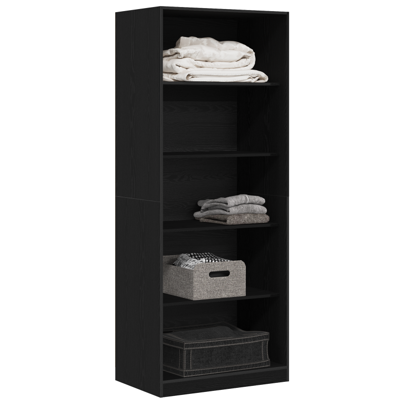 Kleiderschrank Schwarze Eiche Set aus 2 Schwarze Eiche Spanplatte