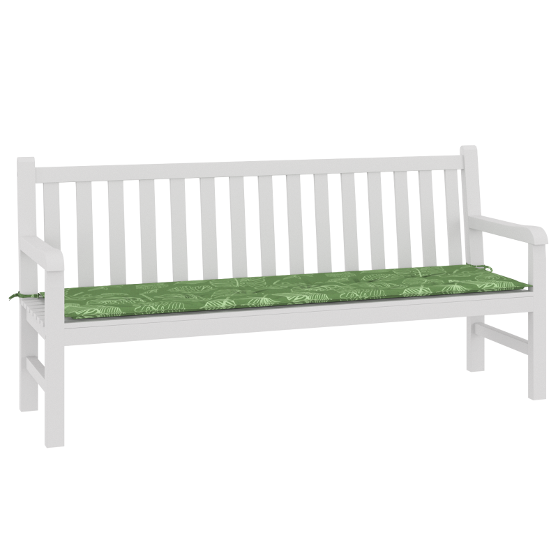 Gartenbankkissen Blattmuster 180x50x4 cm Oxford-Gewebe