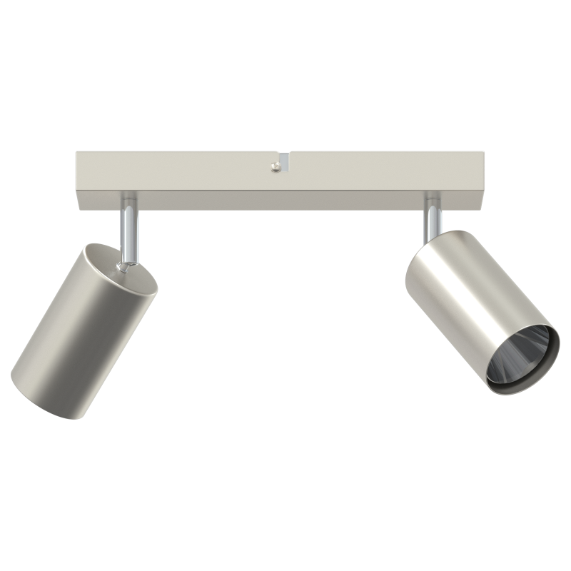 Deckenstrahler 2-Wege verstellbar gebürstetes Nickel GU10