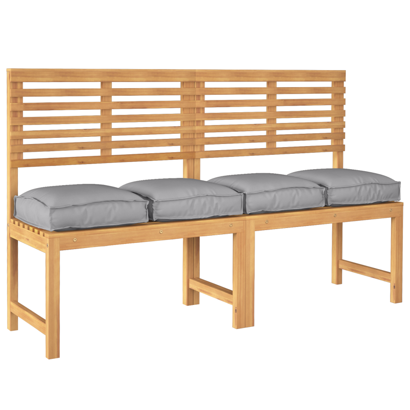 Pallet-Kissen für Sitze 4 Stk Grau 40x40x8 cm Oxford-Stoff