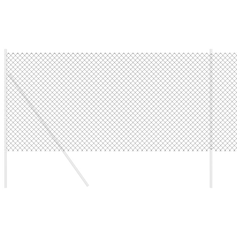 Kettenzaun Grau 1.2x25 m Stahl