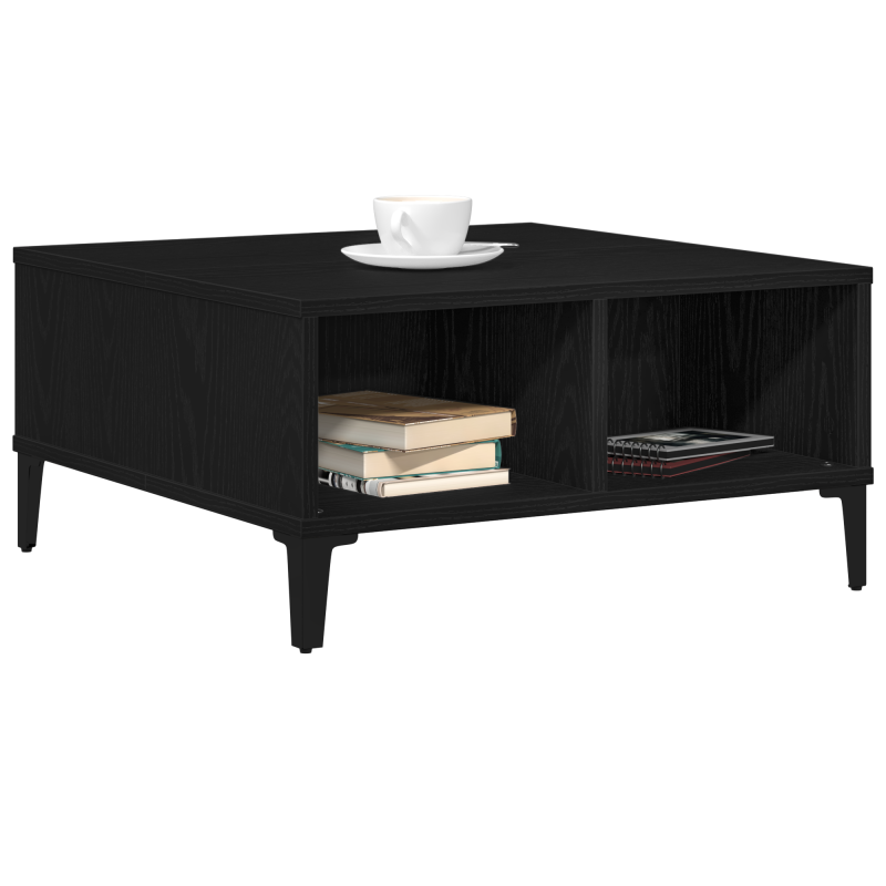 Couchtisch Schwarz Eiche 60x60x30 cm Holzwerkstoff
