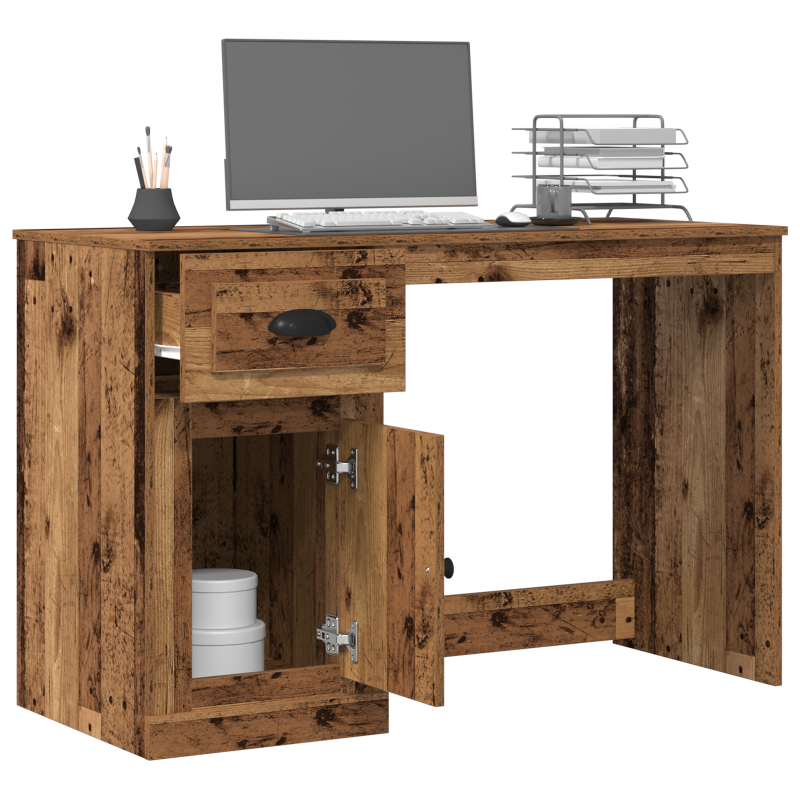 Schreibtisch mit Stauraum Altholz 50x115x75 cm Ingenieurbau