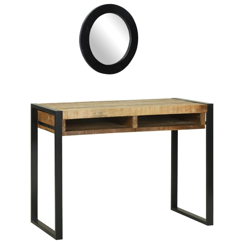 Schminktisch mit Spiegel 100x50x75 cm Massivholz Mango