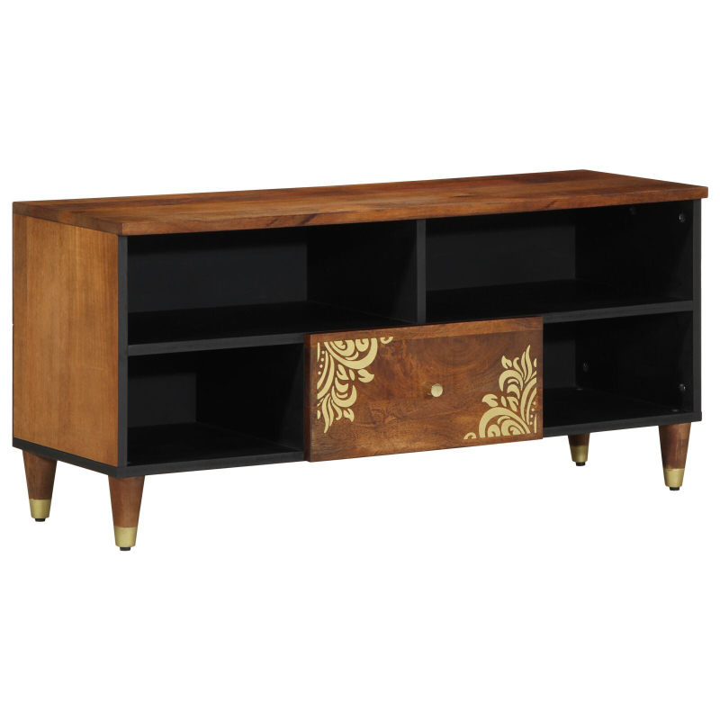 TV-Schrank 100x33x46 cm aus massivem Mangoholz