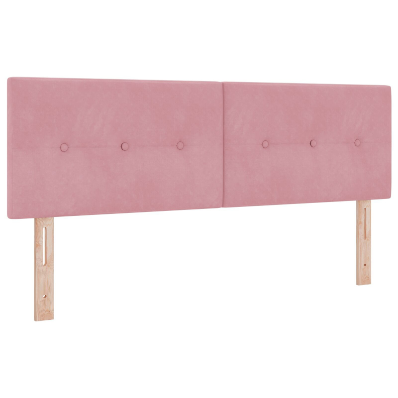 Kopfteil mit Knöpfen gepolstert Rosa 160 cm Samt