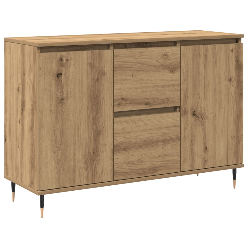 Sideboard mit Türen & Schubladen Artisan Eiche 101,5x35x70 cm