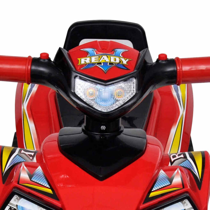 Rotes Aufsitz-Quad für Kinder mit Sound und Licht – Bild 3