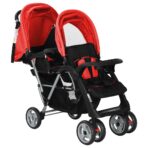 Tandem-Kinderwagen Stahl – Bild 3