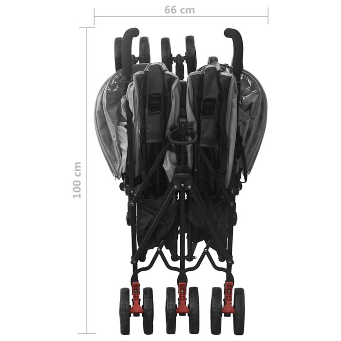 Geschwisterwagen Anthrazit Stahl – Bild 12